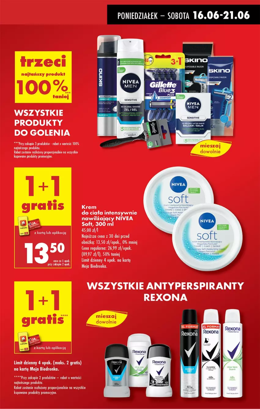 Gazetka promocyjna Biedronka - Od Poniedziałku - ważna 16.06 do 21.06.2025 - strona 17 - produkty: Antyperspirant, Gra, Krem do ciała, Nivea, Por, Rexona