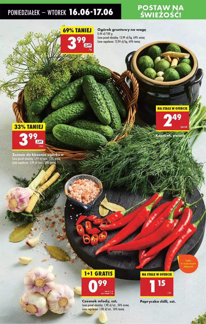 Gazetka promocyjna Biedronka - Od Poniedziałku - ważna 16.06 do 21.06.2025 - strona 22 - produkty: Czosnek, Grunt, Ogórek