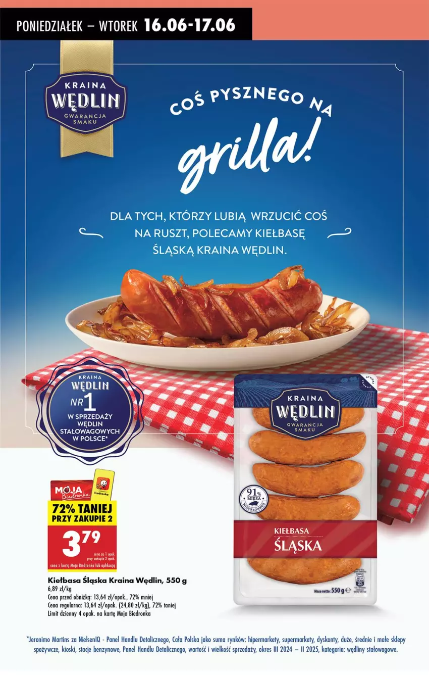 Gazetka promocyjna Biedronka - Od Poniedziałku - ważna 16.06 do 21.06.2025 - strona 35 - produkty: Kiełbasa, Kiełbasa śląska