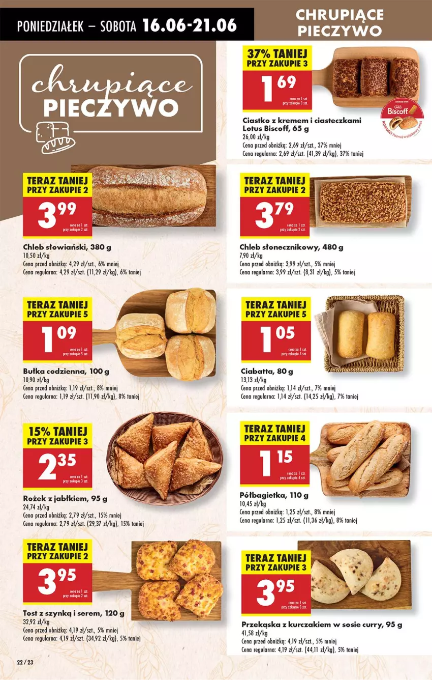 Gazetka promocyjna Biedronka - Od Poniedziałku - ważna 16.06 do 21.06.2025 - strona 36 - produkty: Bagietka, Bułka, Chleb, Ciabatta, Fa, Kurczak, Okno, Piec, Pieczywo, Półbagietka, Ser, Sos, Tera