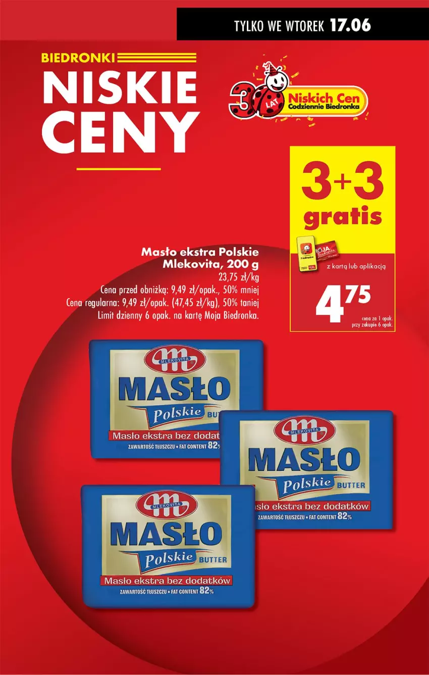 Gazetka promocyjna Biedronka - Od Poniedziałku - ważna 16.06 do 21.06.2025 - strona 5 - produkty: Masło