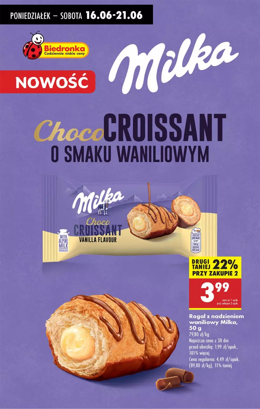 Gazetka promocyjna Biedronka - Od Poniedziałku - ważna 16.06 do 21.06.2025 - strona 54 - produkty: Milka, Rogal