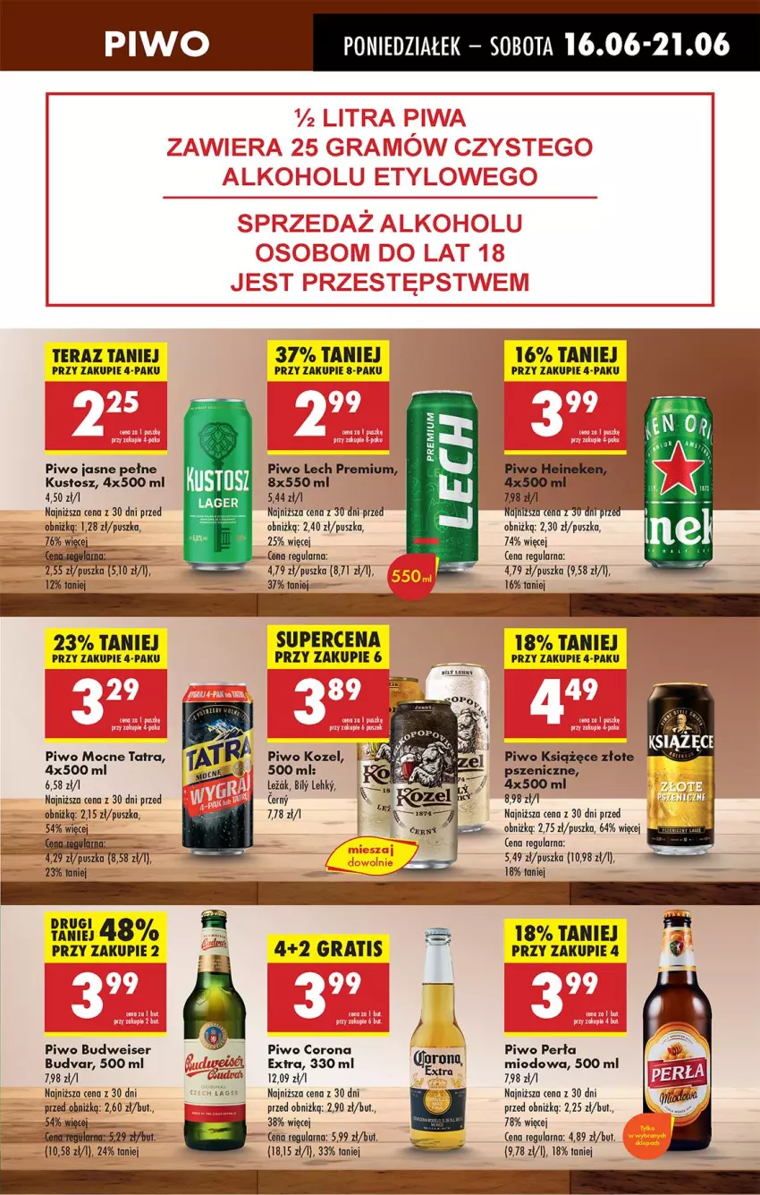 Gazetka promocyjna Biedronka - Od Poniedziałku - ważna 16.06 do 21.06.2025 - strona 59 - produkty: Corona Extra, Fa, Kozel, Książęce, Lech Premium, Perła, Piwo, Piwo jasne, Ser, Tatra, Tera