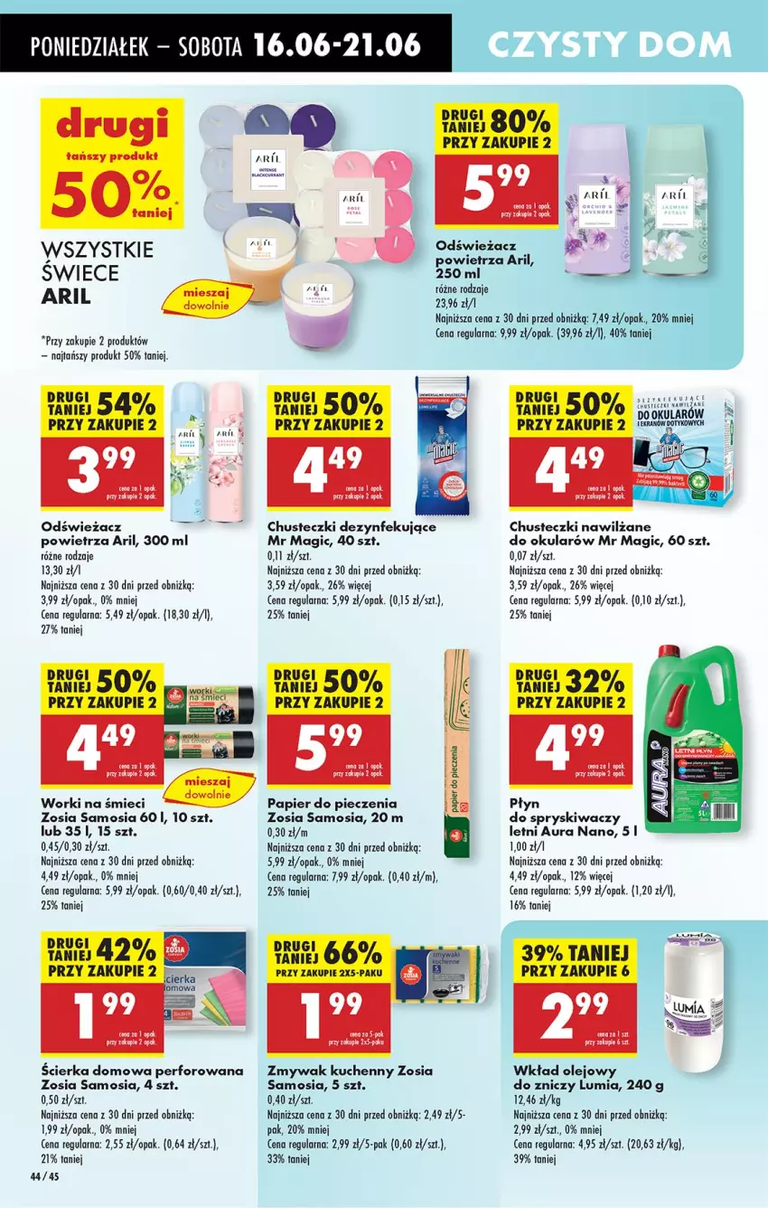 Gazetka promocyjna Biedronka - Od Poniedziałku - ważna 16.06 do 21.06.2025 - strona 66 - produkty: BIC, Chusteczki, Fa, Odświeżacz powietrza, Olej, Papier, Papier do pieczenia, Piec, Płyn do spryskiwaczy, Wkład olejowy, Znicz