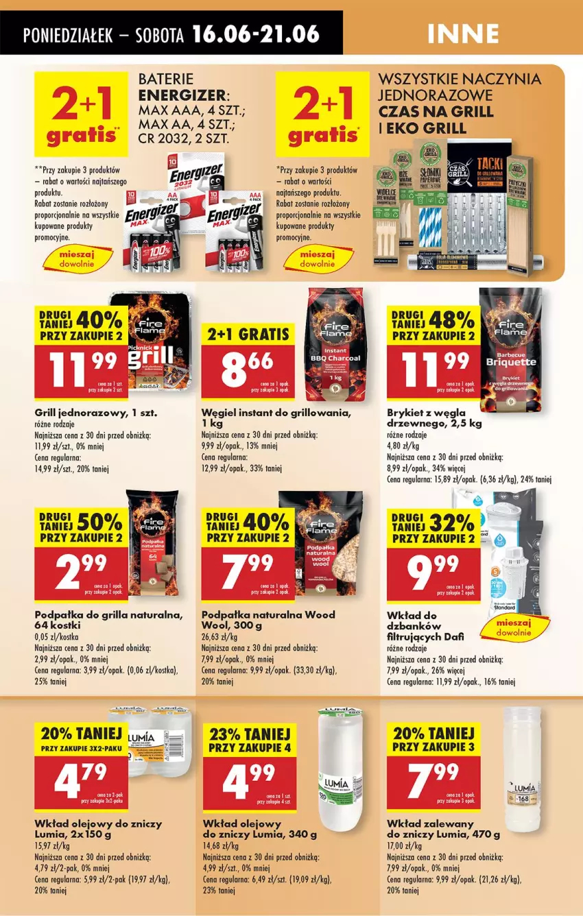 Gazetka promocyjna Biedronka - Od Poniedziałku - ważna 16.06 do 21.06.2025 - strona 70 - produkty: Energizer, Gra, Grill, O Bag, Olej, Por, Wkład olejowy, Znicz