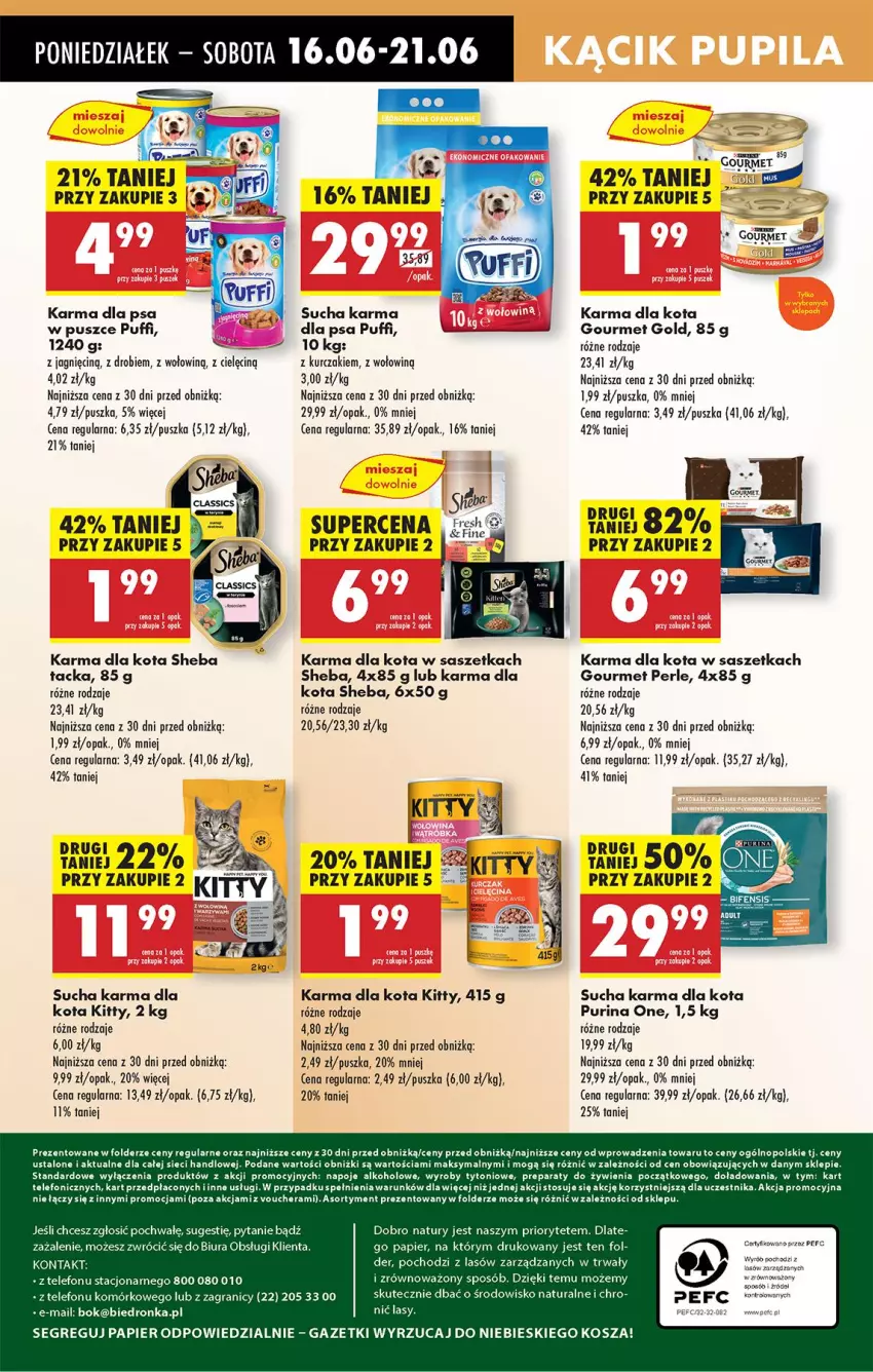 Gazetka promocyjna Biedronka - Od Poniedziałku - ważna 16.06 do 21.06.2025 - strona 72 - produkty: Fa, Gourmet Gold, Gra, Kawa, Kosz, Kurczak, Napoje, Papier, Puf, Pur, Purina, Sheba, Sucha karma, Telefon, Toyo