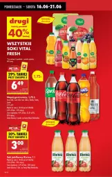 Gazetka promocyjna Biedronka - Od Poniedziałku - Gazetka - ważna od 21.06 do 21.06.2025 - strona 14 - produkty: Sok, Coca-Cola, Sok jabłkowy, Napój gazowany, Fanta, Napój, Fa
