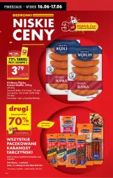 Gazetka promocyjna Biedronka - Od Poniedziałku - Gazetka - ważna od 21.06 do 21.06.2025 - strona 6 - produkty: Tarczyński, Kabanos, Kiełbasa, Kiełbasa śląska
