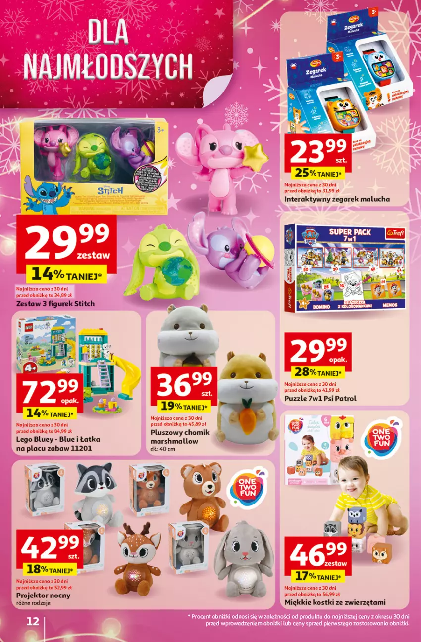 Gazetka promocyjna Auchan - Święta jak babcię kocham Hipermarket - ważna 27.11 do 03.12.2025 - strona 12 - produkty: LEGO, Mars, Psi Patrol, Puzzle, Tera, Zegar, Zegarek, Zwierzęta