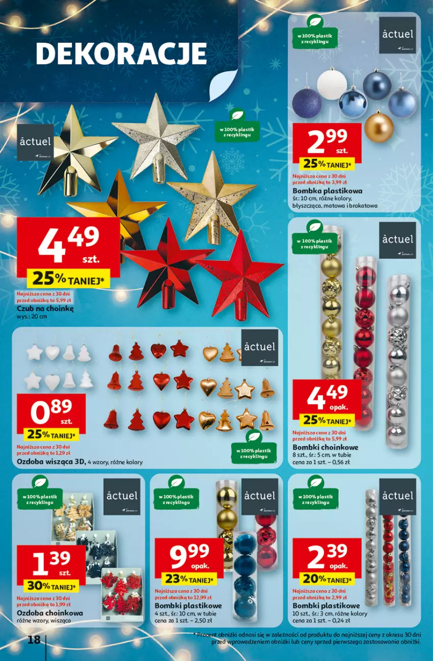 Gazetka promocyjna Auchan - Święta jak babcię kocham Hipermarket - ważna 27.11 do 03.12.2025 - strona 18 - produkty: Bombki, Ozdoba