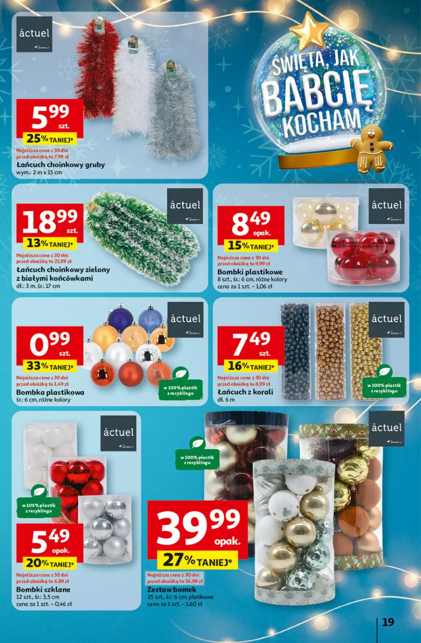 Gazetka promocyjna Auchan - Święta jak babcię kocham Hipermarket - ważna 27.11 do 03.12.2025 - strona 19 - produkty: Bombki