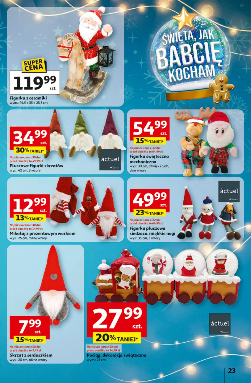 Gazetka promocyjna Auchan - Święta jak babcię kocham Hipermarket - ważna 27.11 do 03.12.2025 - strona 23 - produkty: Dekoracja świąteczna, Pociąg, Ser, Skrzat