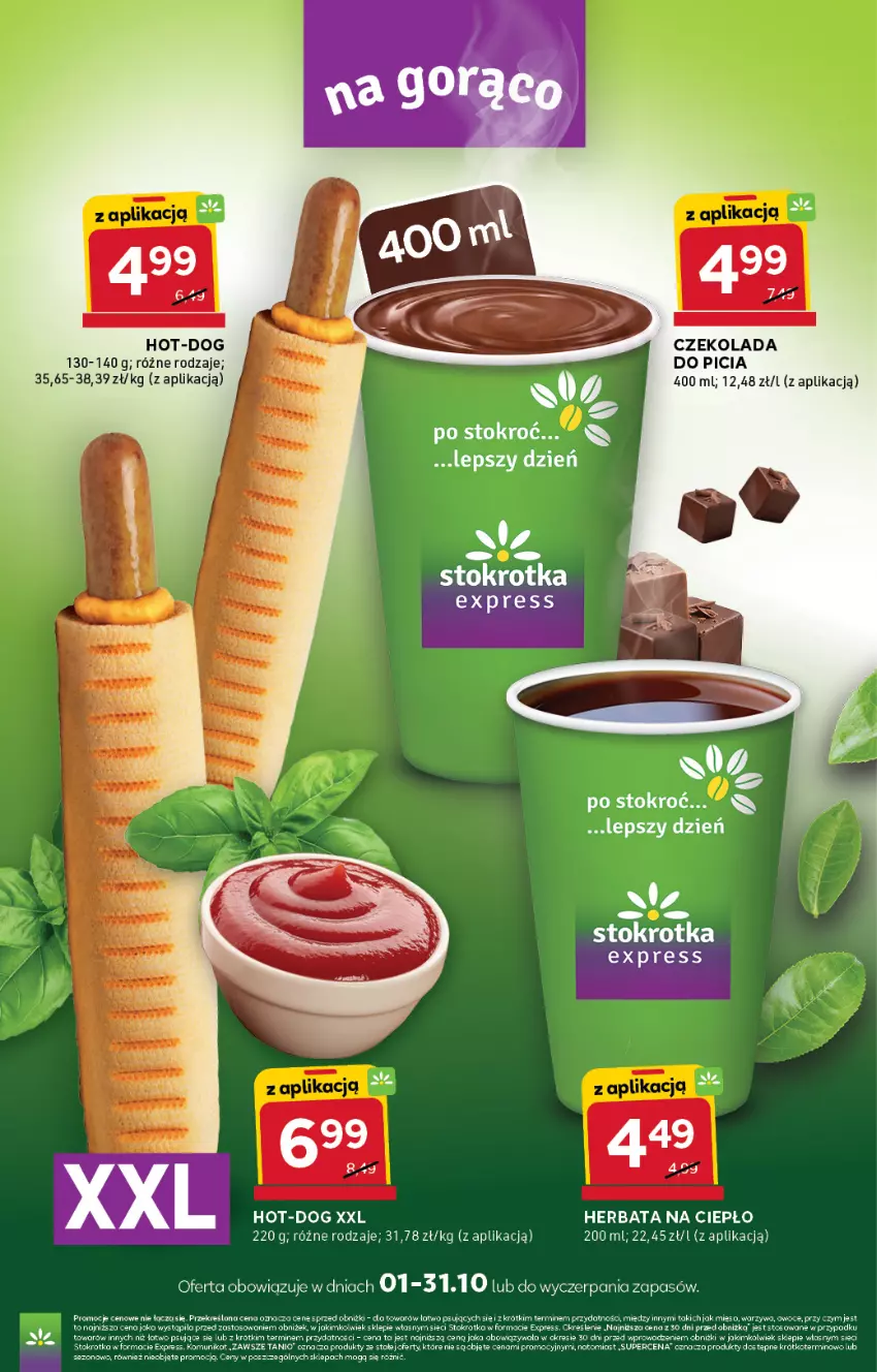 Gazetka promocyjna Stokrotka - Express - ważna 08.10 do 14.10.2026 - strona 5 - produkty: Czekolada, Fa, Herbata, Mięso, Owoce, Warzywa