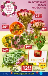 Gazetka promocyjna Aldi - Pełny katalog - Gazetka - ważna od 11.03 do 11.03.2023 - strona 6 - produkty: Tulipan, Bukiet, Merci