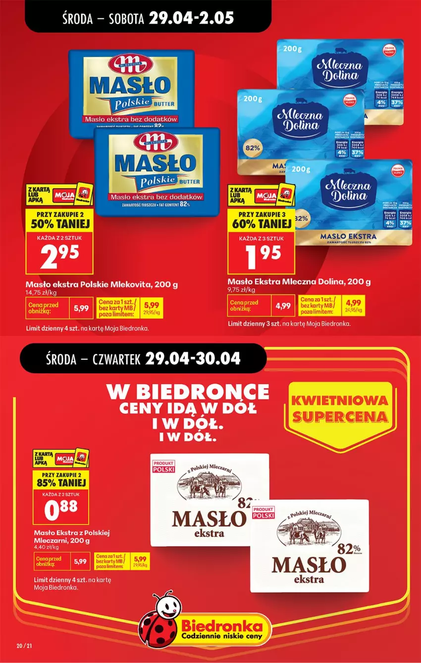 Gazetka promocyjna Biedronka - Od Środy - ważna 29.04 do 30.04.2026 - strona 22 - produkty: HP, Masło, Mleko, Mlekovita