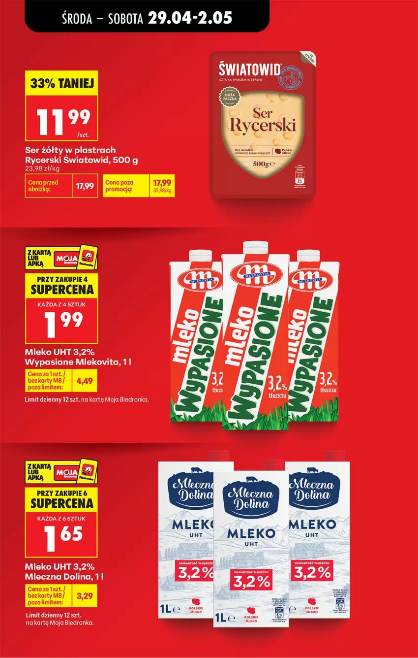 Gazetka promocyjna Biedronka - Od Środy - ważna 29.04 do 30.04.2026 - strona 23 - produkty: Mleko, Mlekovita, Ser