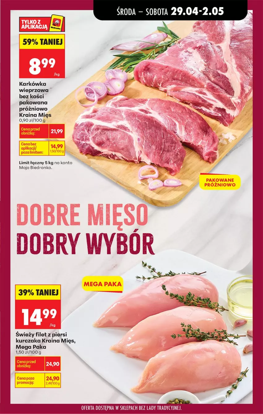 Gazetka promocyjna Biedronka - Od Środy - ważna 29.04 do 30.04.2026 - strona 41 - produkty: Filet z piersi kurczaka, Karkówka wieprzowa, Kurczak