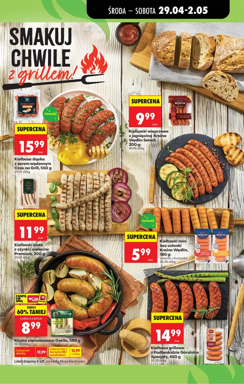 Gazetka promocyjna Biedronka - Od Środy - ważna 29.04 do 30.04.2026 - strona 43 - produkty: Grill, Kiełbasa, Kiełbasa śląska, Kiełbaski białe, Kurczak, Por, Ser