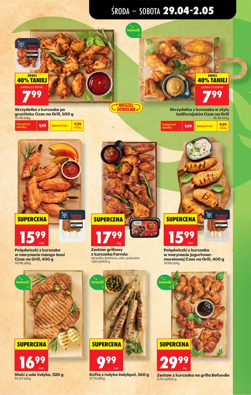 Gazetka promocyjna Biedronka - Od Środy - ważna 29.04 do 30.04.2026 - strona 7 - produkty: Fa, Grill, Jogurt, Kurczak, Mango, Polędwiczki z kurczaka, Skrzydełka z kurczaka, Stek