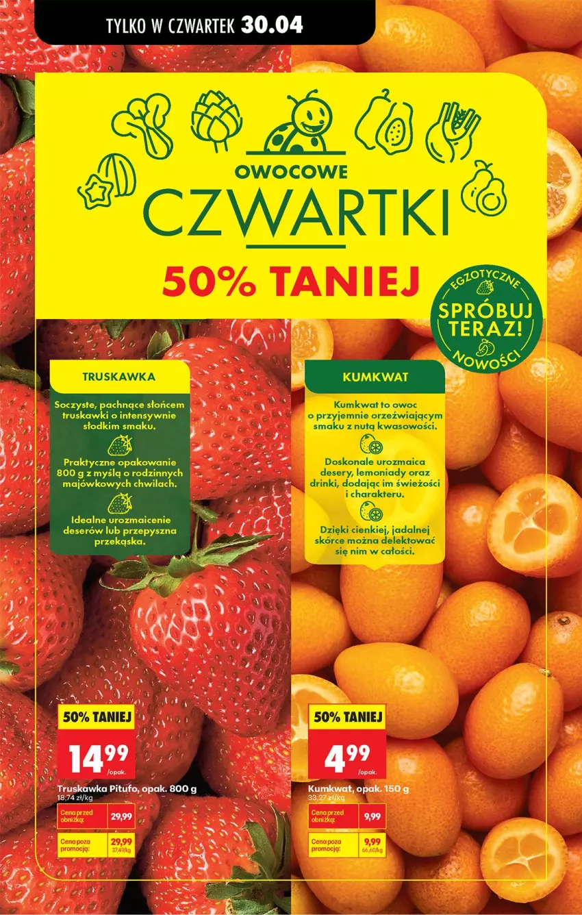 Gazetka promocyjna Biedronka - Od Środy - ważna 29.04 do 30.04.2026 - strona 77 - produkty: Deser, Kumkwat, Ser, Tera, Truskawki