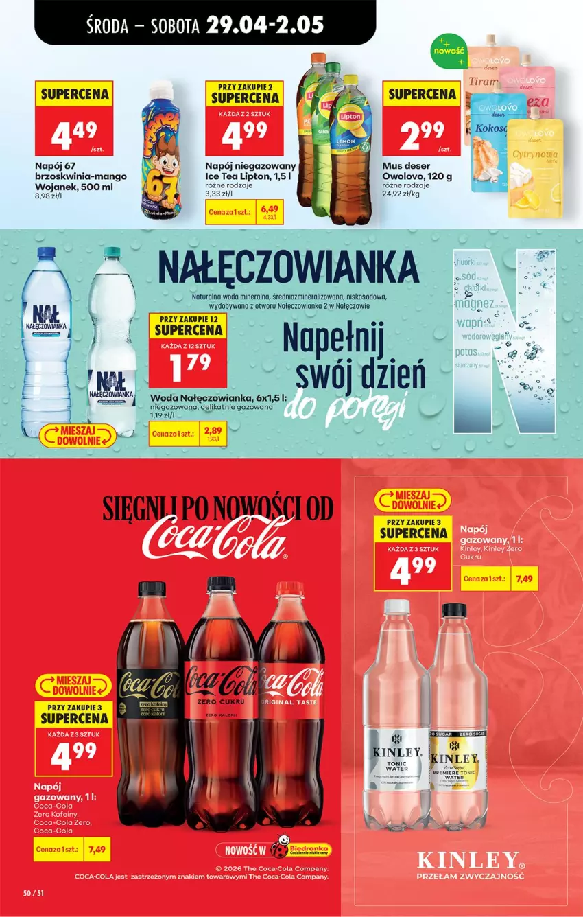 Gazetka promocyjna Biedronka - Od Środy - ważna 29.04 do 30.04.2026 - strona 79 - produkty: Deser, Lipton, Mango, Mus, Napój, Napój niegazowany, Ser