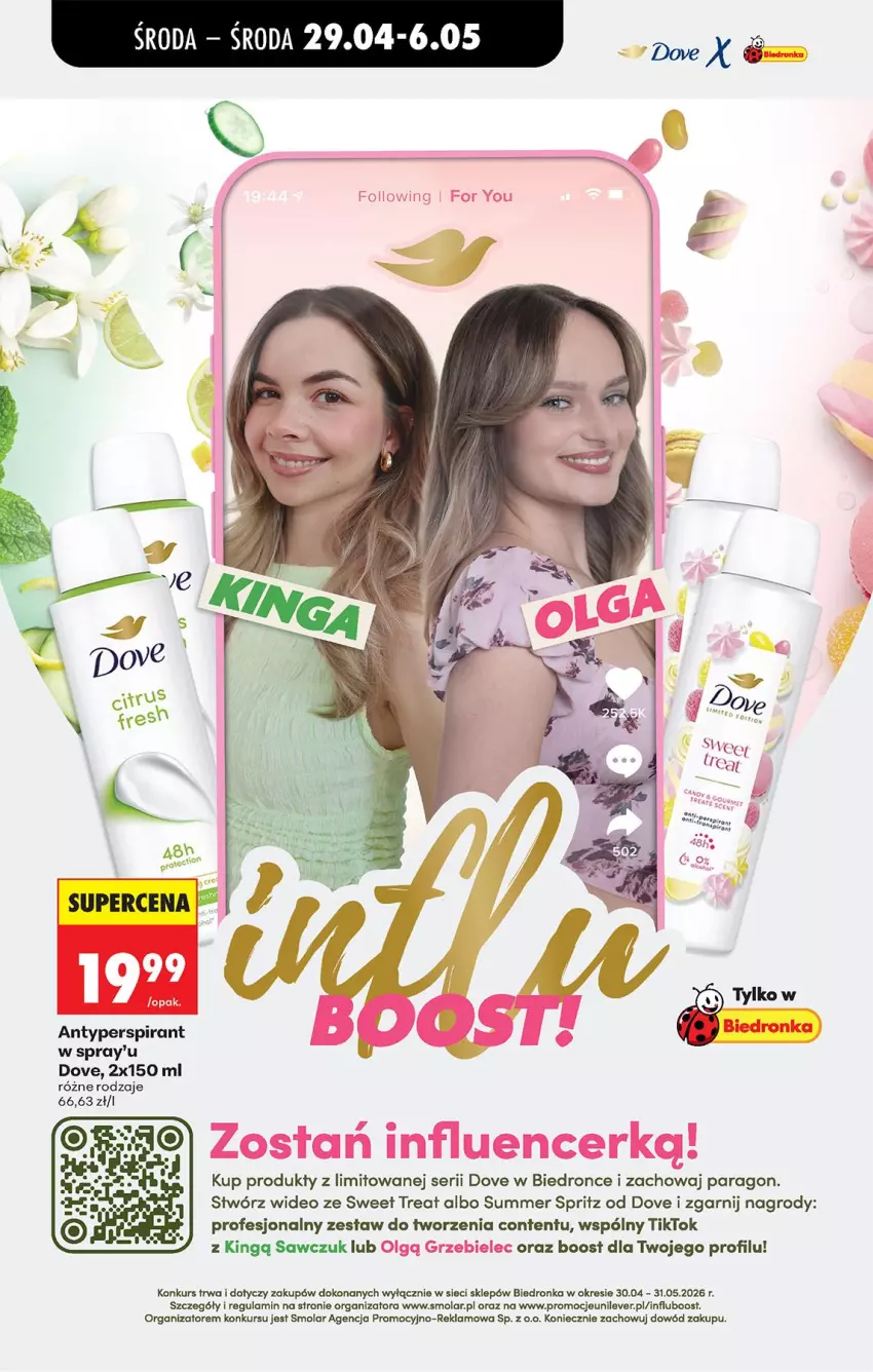 Gazetka promocyjna Biedronka - Od Środy - ważna 29.04 do 30.04.2026 - strona 85 - produkty: Antyperspirant, Dove, LG, Mola, Ser