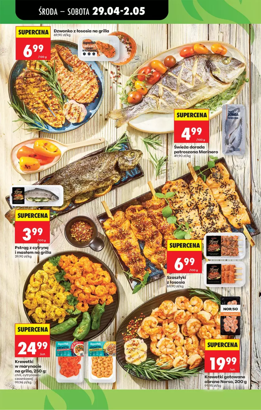 Gazetka promocyjna Biedronka - Od Środy - ważna 29.04 do 30.04.2026 - strona 9 - produkty: Grill, Krewetki, Por, Pstrąg, Sos