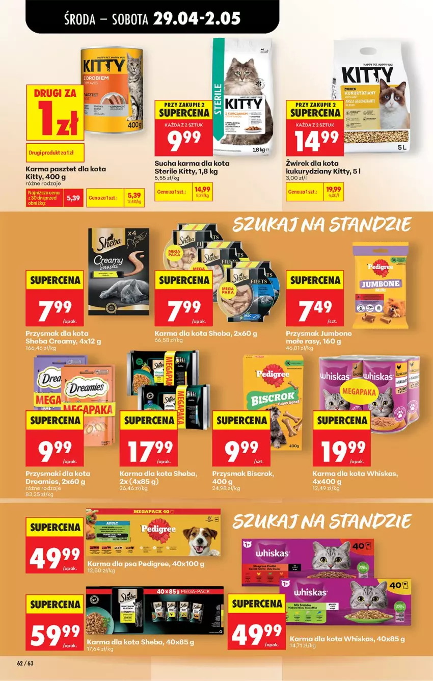 Gazetka promocyjna Biedronka - Od Środy - ważna 29.04 do 30.04.2026 - strona 93 - produkty: Pasztet, Sucha karma, Whiskas
