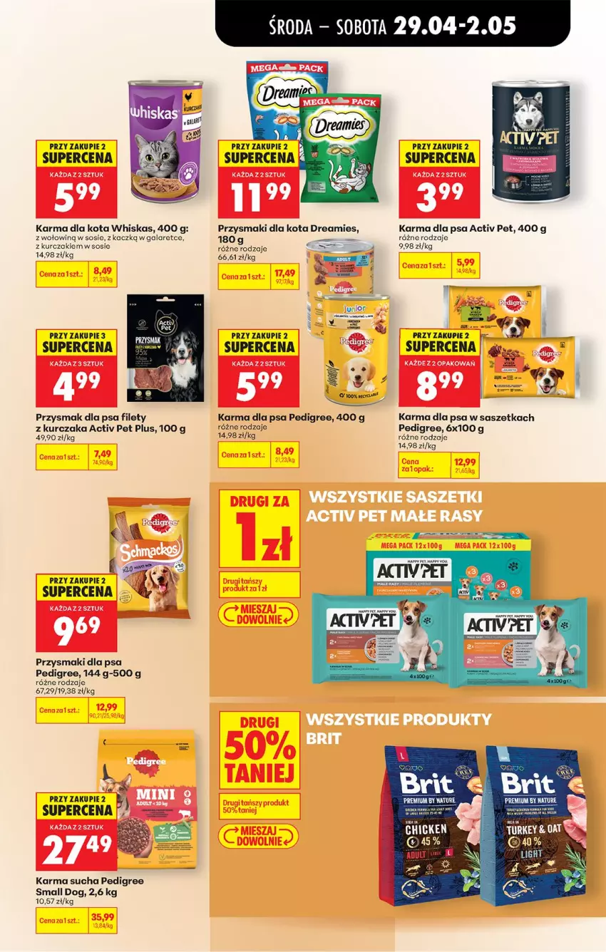 Gazetka promocyjna Biedronka - Od Środy - ważna 29.04 do 30.04.2026 - strona 94 - produkty: Gala, Kurczak, Pedigree, Przysmak dla psa, Przysmaki, Sok, Sos, Whiskas