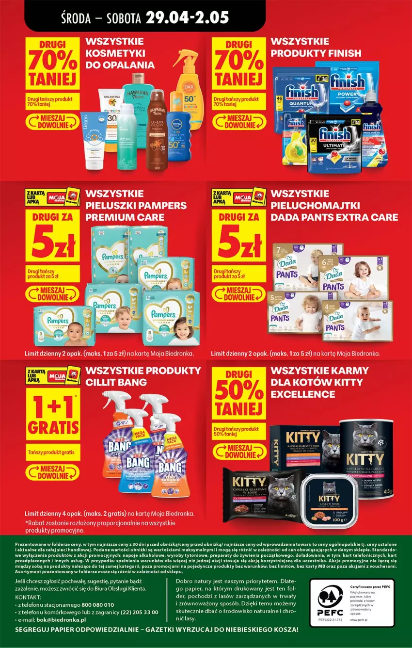 Gazetka promocyjna Biedronka - Od Środy - ważna 29.04 do 30.04.2026 - strona 96 - produkty: Cillit Bang, Dada, Finish, Gra, Kosz, Majtki, Napoje, Pampers, Papier, Pieluchomajtki, Por, Telefon