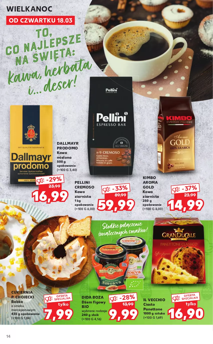 Gazetka promocyjna Kaufland - Dodatek WIELKANOC - ważna 18.03 do 03.04.2021 - strona 14 - produkty: Babka, Cukier, Dallmayr, Deser, Dżem, Kawa, Kawa mielona, Kawa ziarnista, Ser