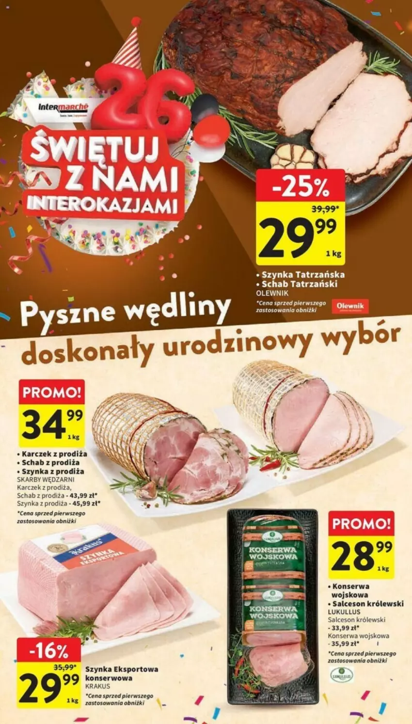 Gazetka promocyjna Intermarche - ważna 05.10 do 11.10.2023 - strona 15 - produkty: Fa, Krakus, Królewski, Olewnik, Por, Salceson, Ser, Sport, Szynka