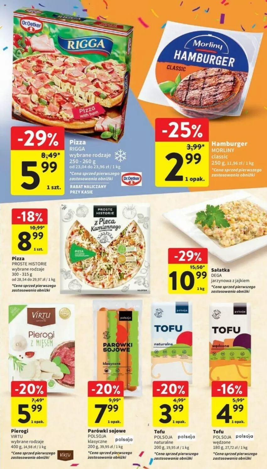 Gazetka promocyjna Intermarche - ważna 05.10 do 11.10.2023 - strona 22 - produkty: Parówki, Pierogi, Pizza, Sałat, Sałatka, Tofu, Virtu