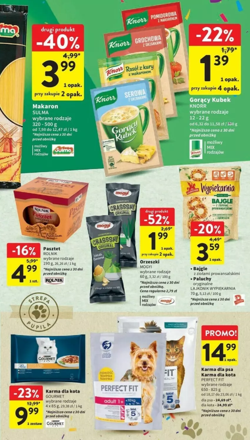 Gazetka promocyjna Intermarche - ważna 05.10 do 11.10.2023 - strona 31 - produkty: Bajgle, Gin, Lajkonik, Makaron, Orzeszki, Pasztet, Rolnik