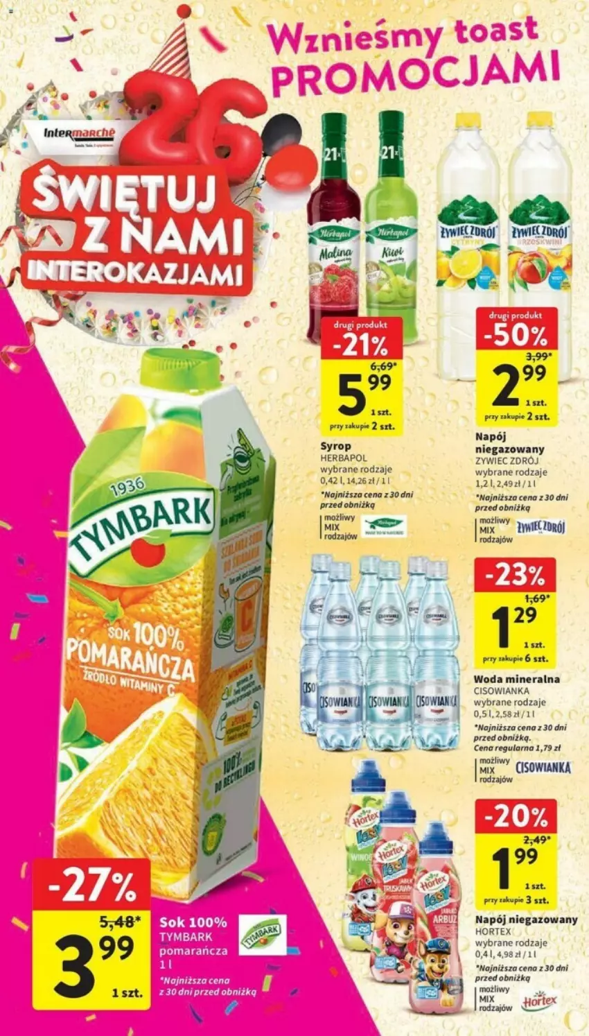 Gazetka promocyjna Intermarche - ważna 05.10 do 11.10.2023 - strona 32 - produkty: Cisowianka, Herbapol, Hortex, Napój, Napój niegazowany, Syrop, Woda, Woda mineralna