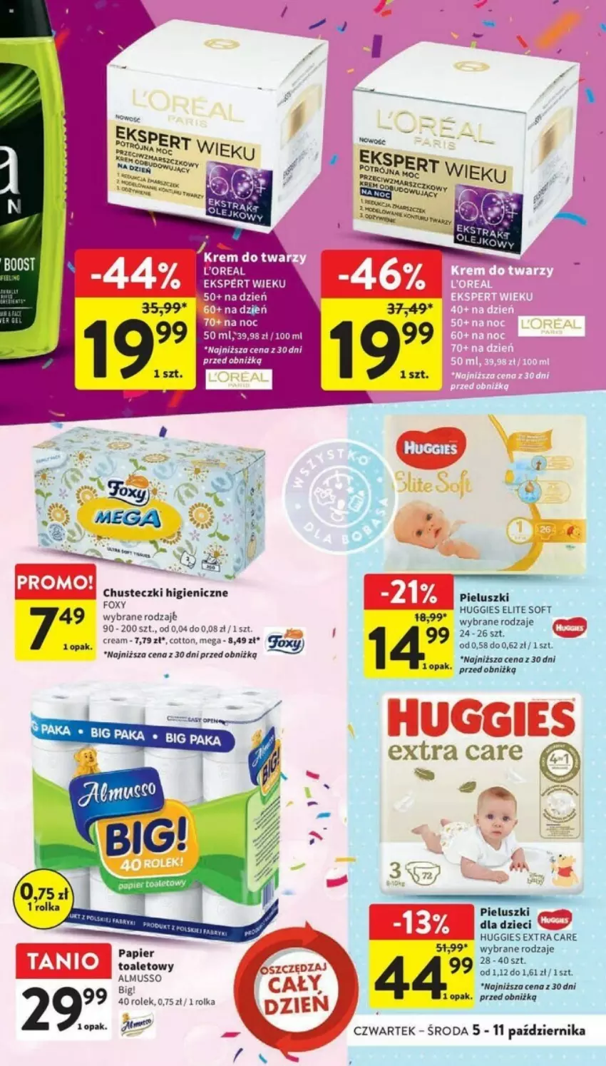 Gazetka promocyjna Intermarche - ważna 05.10 do 11.10.2023 - strona 36 - produkty: Chusteczki, Dzieci, Foxy, Huggies, K2, Mus, Papier