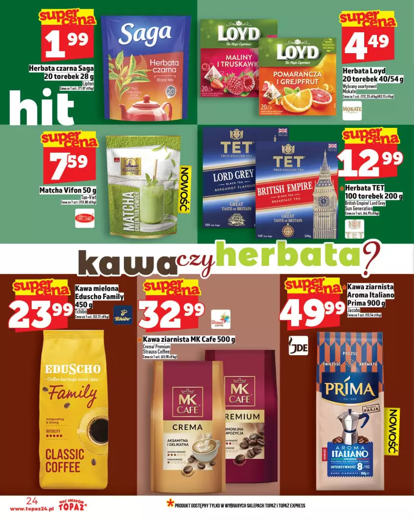 Gazetka promocyjna Topaz - Gazetka - ważna 06.11 do 12.11.2025 - strona 24 - produkty: Aksam, Gra, Loyd, Top