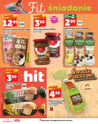 Gazetka promocyjna Topaz - Gazetka - Gazetka - ważna od 12.11 do 12.11.2025 - strona 12 - produkty: Top, Sok, Gra, Danone, Jogurt, Activia, Dżem, Melvit, Chleb tostowy, Chleb, Granola