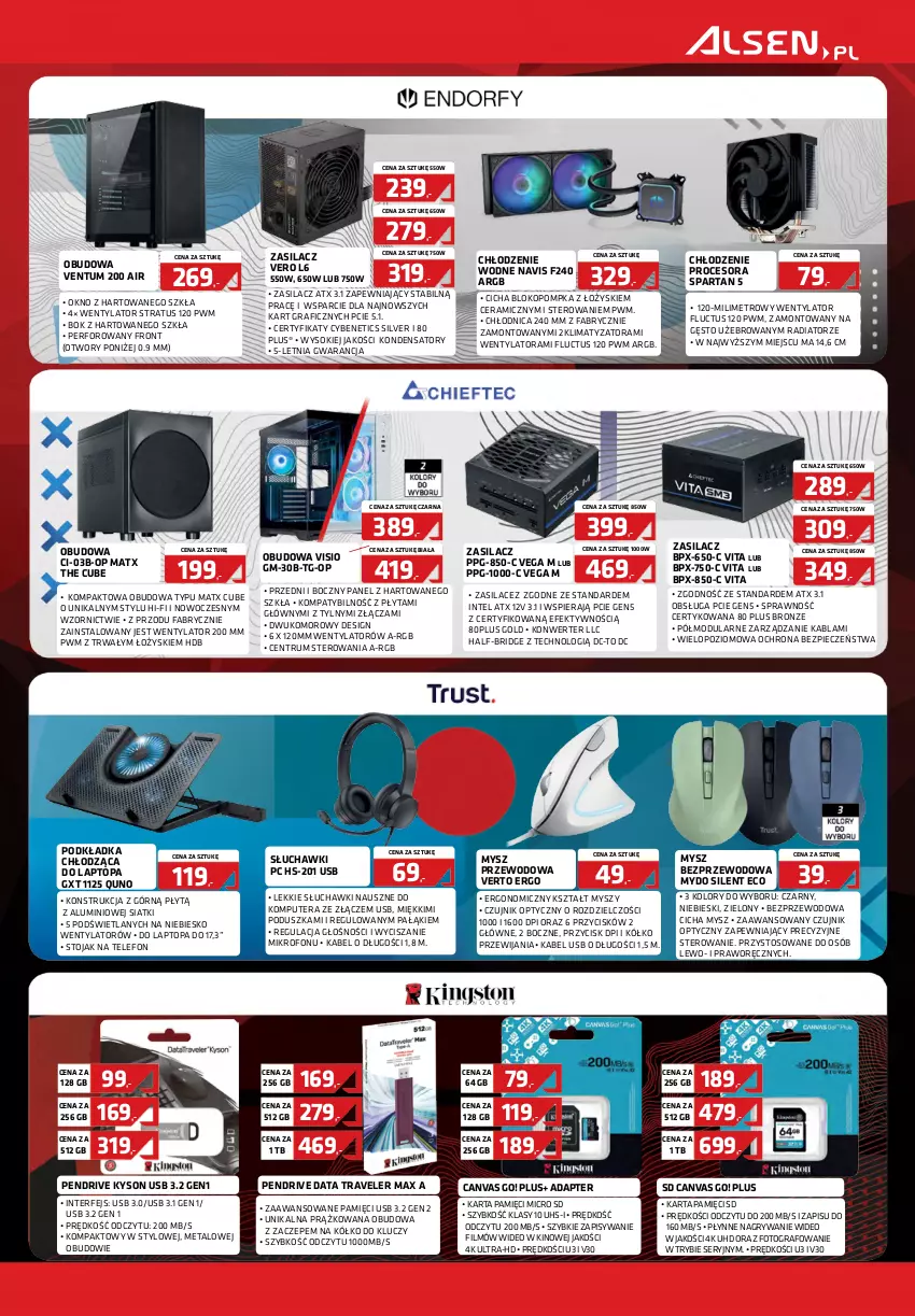 Gazetka promocyjna Alsen - Gazetka Alsen - ważna 01.02 do 28.02.2026 - strona 7 - produkty: Fa, Gra, Gry, Intel, Kabel USB, Karta pamięci, Komputer, Metro, Mikrofon, Mysz, Mysz bezprzewodowa, Okno, Pendrive, Piec, Płyta, Podkład, Podkładka, Poduszka, Pompka, Procesor, Rum, Ser, Słuchawki, Sok, Stojak, Telefon, Tera, Top