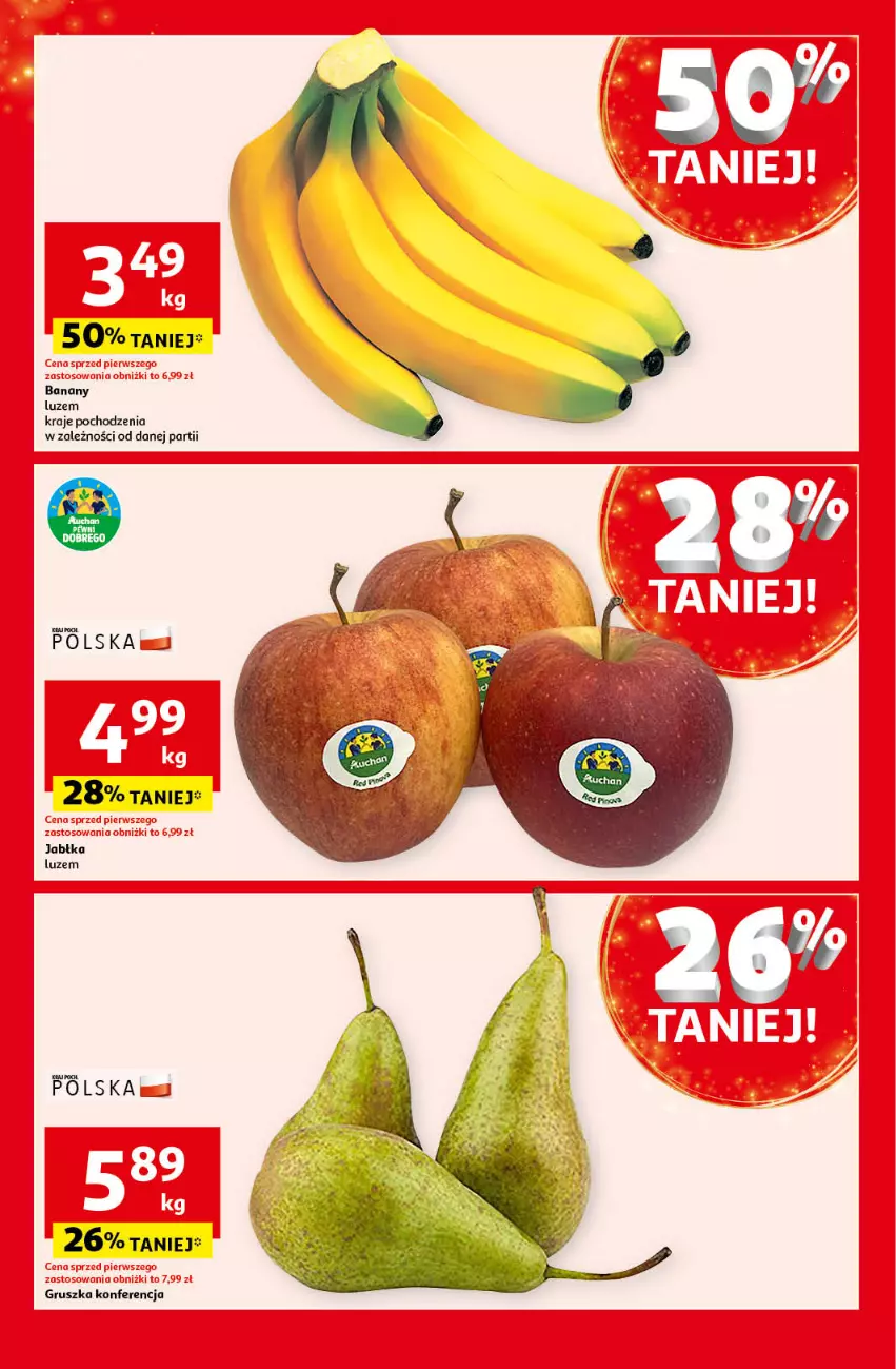 Gazetka promocyjna Auchan - Pewność Niskich Cen Hipermarket - ważna 14.11 do 20.11.2024 - strona 11 - produkty: Banany, Jabłka