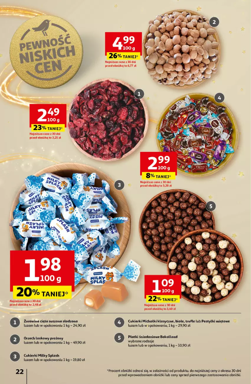 Gazetka promocyjna Auchan - Pewność Niskich Cen Hipermarket - ważna 14.11 do 20.11.2024 - strona 24 - produkty: Bakalland, Cukier, Cukierki, Danio, Michałki, Pastylki