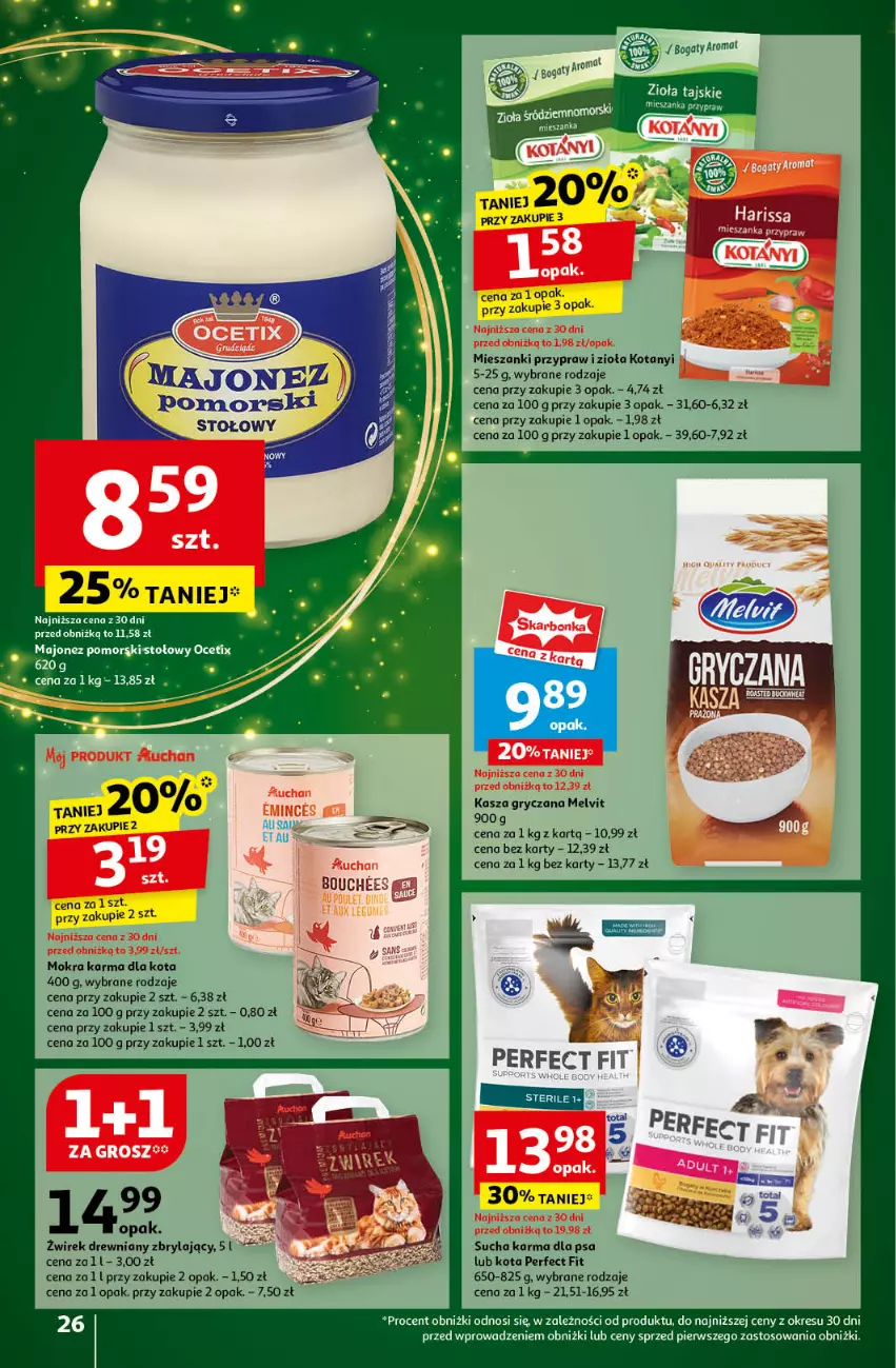 Gazetka promocyjna Auchan - Pewność Niskich Cen Hipermarket - ważna 14.11 do 20.11.2024 - strona 28 - produkty: Gry, Kasza, Kasza gryczana, LG, Majonez, Melvit, Mokra karma, Ocet, Sucha karma