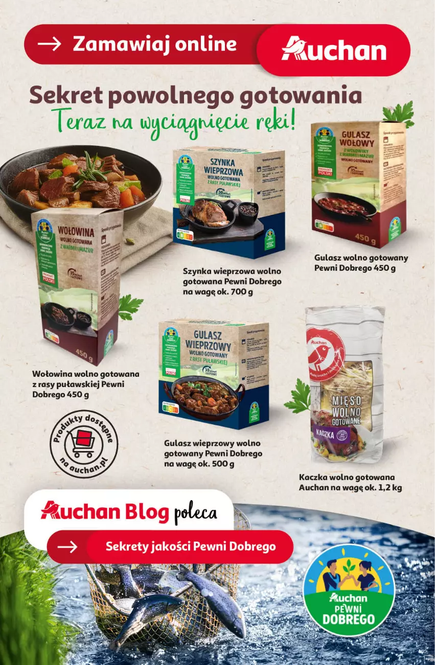 Gazetka promocyjna Auchan - Pewność Niskich Cen Hipermarket - ważna 14.11 do 20.11.2024 - strona 43 - produkty: Kaczka, Kret, Szynka, Szynka wieprzowa, Wołowina