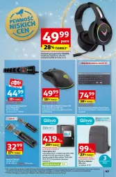 Gazetka promocyjna Auchan - Pewność Niskich Cen Hipermarket - Gazetka - ważna od 20.11 do 20.11.2024 - strona 49 - produkty: Top, Gra, Słuchawki, Mikrofon, Tablet, Plecak, Bateria, Słuchawki gamingowe, Smart tv