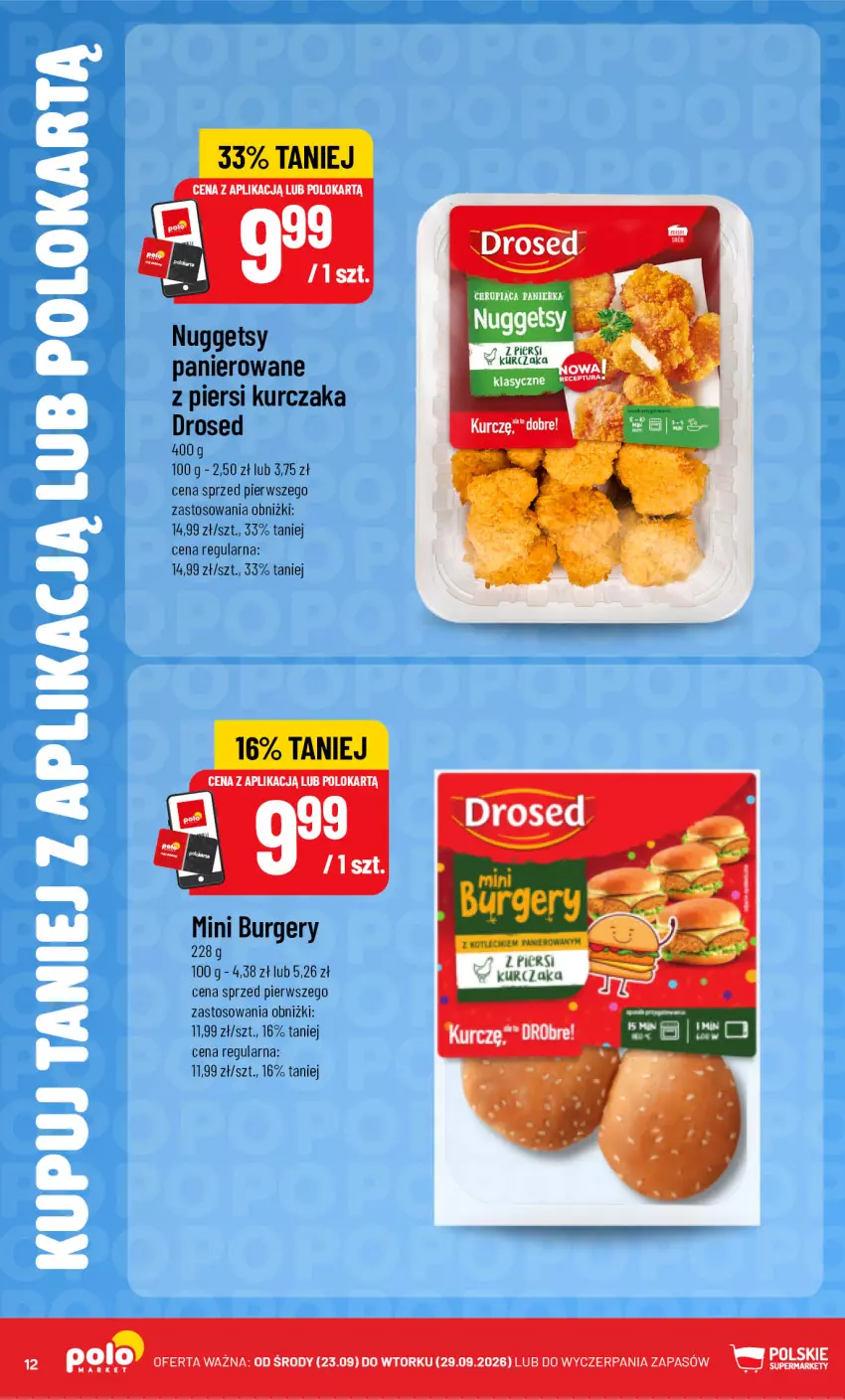 Gazetka promocyjna PoloMarket - Katalog Kupuj taniej z POLOappką - ważna 23.09 do 29.09.2026 - strona 12 - produkty: Burger, Kurczak