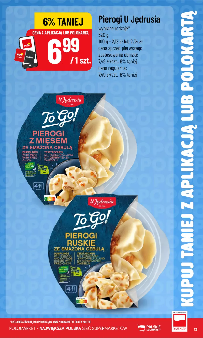 Gazetka promocyjna PoloMarket - Katalog Kupuj taniej z POLOappką - ważna 23.09 do 29.09.2026 - strona 13 - produkty: Laur, Pierogi, Ser, Tera