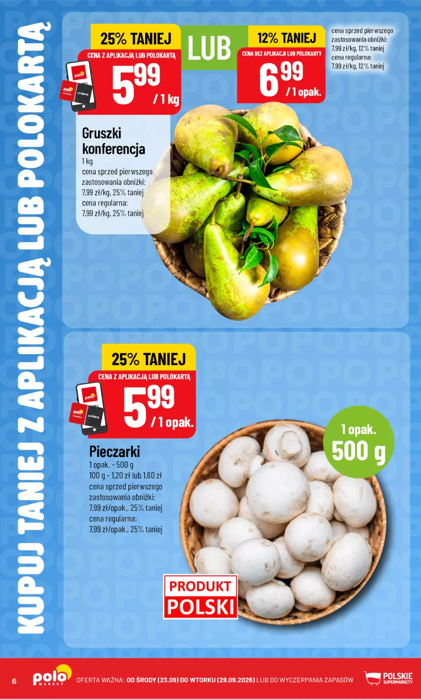 Gazetka promocyjna PoloMarket - Katalog Kupuj taniej z POLOappką - ważna 23.09 do 29.09.2026 - strona 6 - produkty: Gruszki, Piec