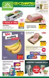 Gazetka promocyjna Stokrotka - Supermarket - Gazetka - ważna od 08.09 do 08.09.2021 - strona 1 - produkty: Banany, Ciastka, Szynka farmerska, Jaja, Proszek do prania, Persil, Duda, Szynka, Schab wieprzowy, Delicje, Fa