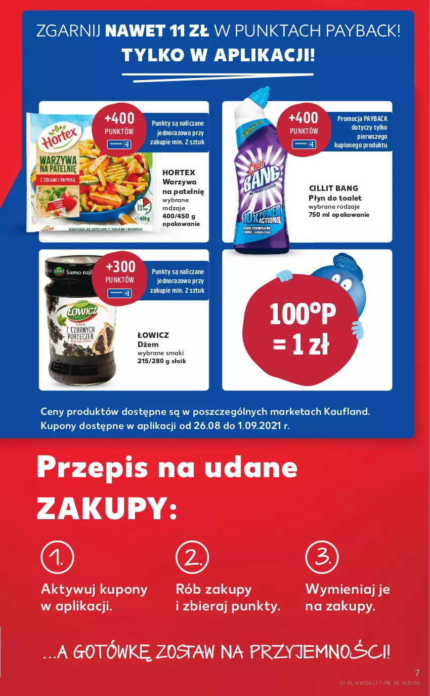 Gazetka promocyjna Kaufland - OFERTA TYGODNIA - ważna 26.08 do 01.09.2021 - strona 7 - produkty: Cillit Bang, Dżem, Hortex, Warzywa