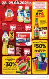 Gazetka promocyjna Kaufland - OFERTA TYGODNIA - Gazetka - ważna od 01.09 do 01.09.2021 - strona 3 - produkty: Piwa, Piwo, Warzywa, Gra, Papier, Kasztelan, Warzywa i owoce, Velvet, Ręcznik, Müller, Napój mleczny, Ferrero, Owoce, Napój niegazowany, Waga, Napój, Kinder, Hortex